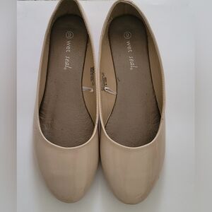 Wet Seal Nude Patent Ballet Flats